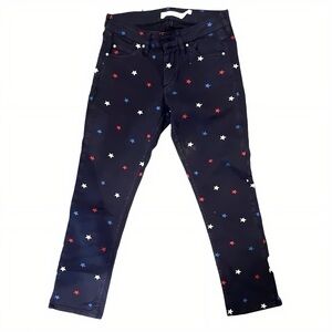 Isabel Marant Etoile Star Straight Leg Navy Crop Pants Size EUR 36/ US 4